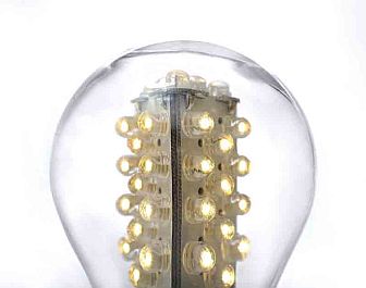 未來光源：燈泡中的發(fā)光二極管（LED），它們是通電後能發(fā)光的半導(dǎo)體。新型塑料將在未來照明發(fā)揮重要作用